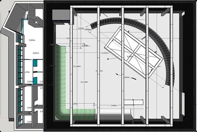 Grey Sea studio floor plan